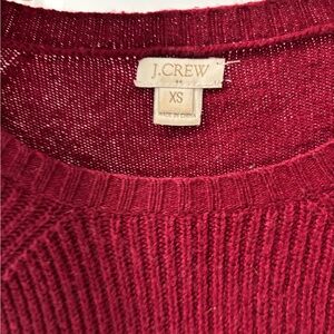 J. Crew Women's Burgundy Crew Neck Sweater